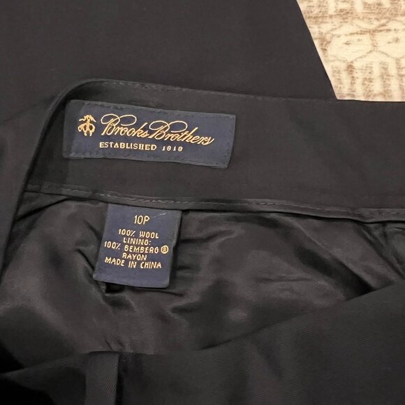 Brooks Brothers 10P Wool Career Pants Lined petite 29" inseam - Picture 3 of 9